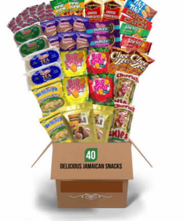 Jamaican Variety Snack Box Exotic Snacks (40ct) International College Student Military Care Package Jamaican snacks Gift Box Lunch Box Snack Assorted Caribbean Food Treats Chips Chocolate Biscuit Candy Shiwrayz Tamarind Balls.